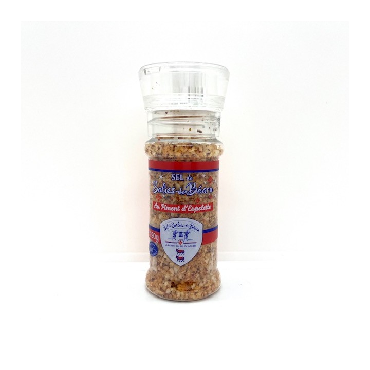 SELS DE SALIES DE BEARN AU PIMENT D'ESPELETTE MOULIN 90 GR