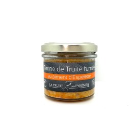 TERRINE DE TRUITE FUMEE AU PIMENT D'ESPELETTE 90 GR LA TRUITE DES PYRENEES