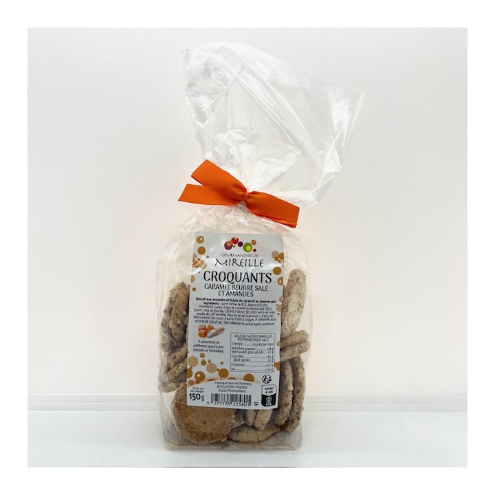 CROQUANTS CARAMEL BEURRE SALE GOURMANDISES DE MIREILLES 150gr