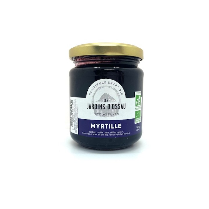CONFITURE BIO MYRTILLE LES JARDINS D'OSSAU 240gr