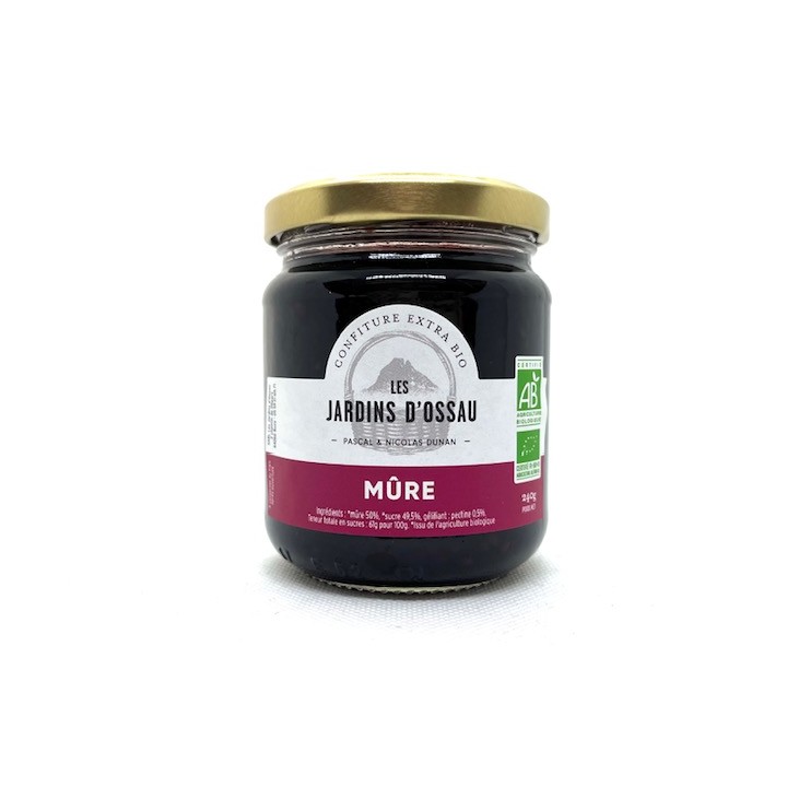 CONFITURE BIO MURE LES JARDINS D'OSSAU 240gr