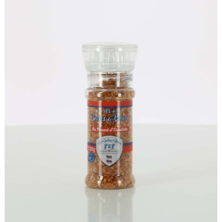 SELS DE SALIES DE BEARN AU PIMENT D'ESPELETTE MOULIN DE 90gr