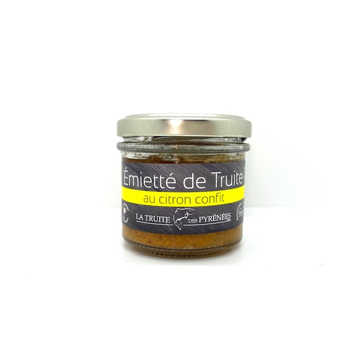 EMIETTE DE TRUITE AU CITRON CONFIT 90 GR LA TRUITE DES PYRENEES