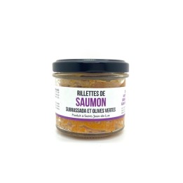 RILLETTES SAUMON ET SUBRASSADA OLIVES VERTES ONAKE 90 GR