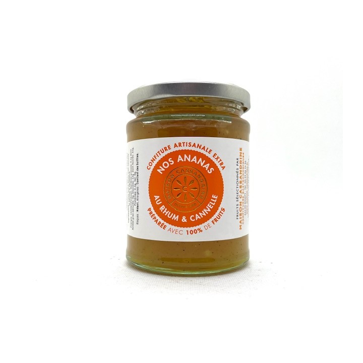 CONFITURE EXTRA ANANAS RHUM CANELLE 345 GR CASSANDRINE