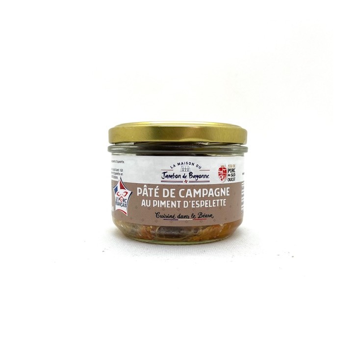 PATE DE CAMPAGNE PIMENT D'ESPELETTE 180GR LA MAISON DU JAMBON DE BAYONNE