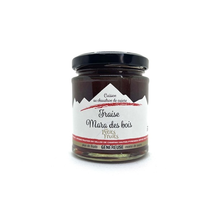 CONFITURE FRAISE MARA DES BOIS 210 GR ALLEGEE EN SUCRE LES PETITS FRUITS