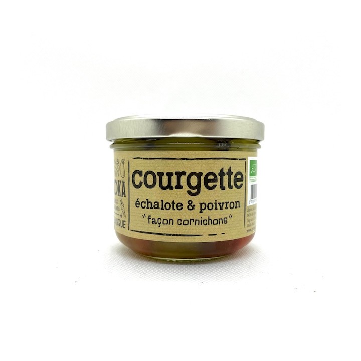 PICKLES COURGETTES ECHALOTE POIVRON BIO 210 GR PIKOKA