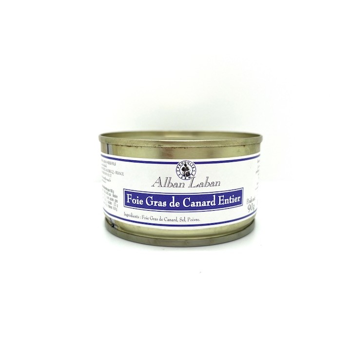 FOIE GRAS CANARD BOITE 90 GR ALBAN LABAN