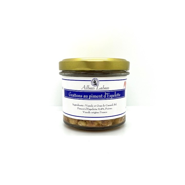 GRATTON DE CANARD 90 GR AU PIMENT D'ESPELETTE ALBAN LABAN