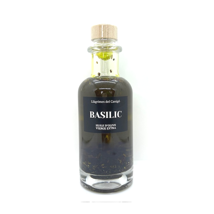 HUILE D'OLIVE AU BASILIC 250ML LLAGRIMES DEL CANIGO