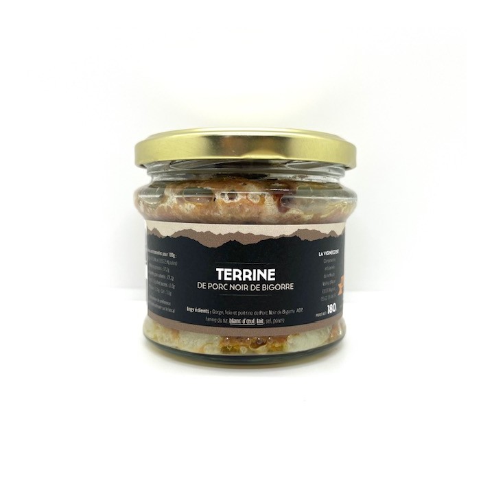 TERRINE PORC NOIR DE BIGORRE 180 GR LA VIGNECOISE