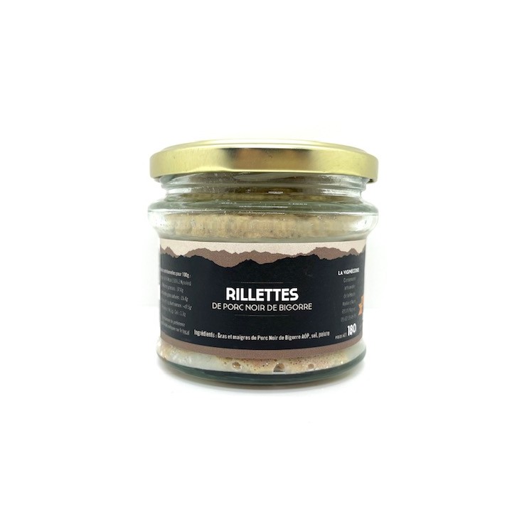 RILLETTE PORC NOIR DE BIGORRE 180 GR LA VIGNECOISE