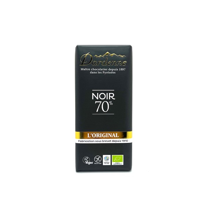 TABLETTE CHOCOLAT NOIR 70 % L'ORIGINAL DARDENNE