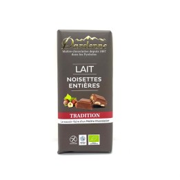 TABLETTE CHOCOLAT LAIT NOISETTES 120 GR TRADITION DARDENNE