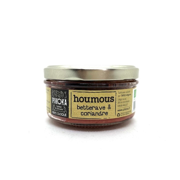 HOUMOUS BETTERAVE ET CORIANDRE BIO PIKOKA 150 GR