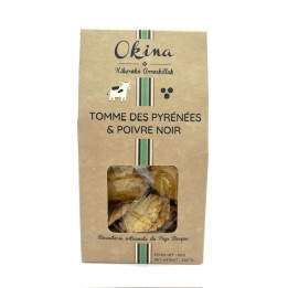 BISCUIT APERITIF TOMME DES PYRENEES POIVRE NOIR 80 GR OKINA