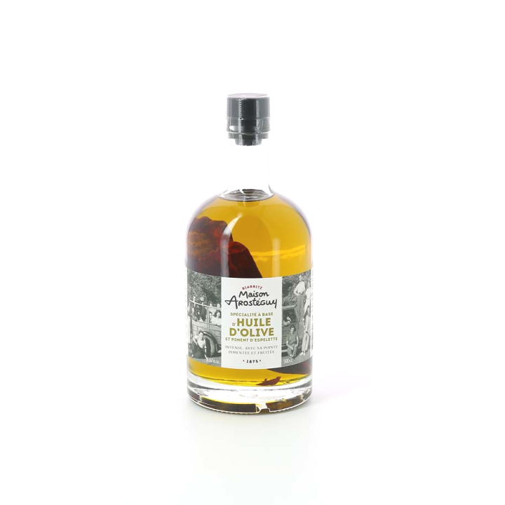 HUILE D'OLIVE AU PIMENT D'ESPELETTE 500 ML MAISON AROSTEGUY
