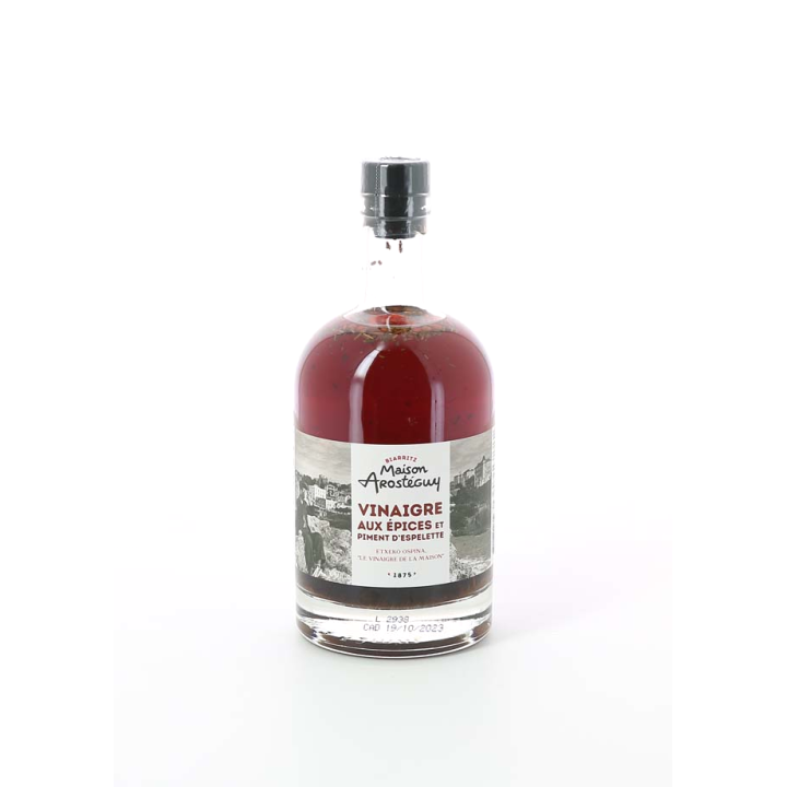 VINAIGRE AU PIMENT D'ESPELETTE 500 ML MAISON AROSTEGUY