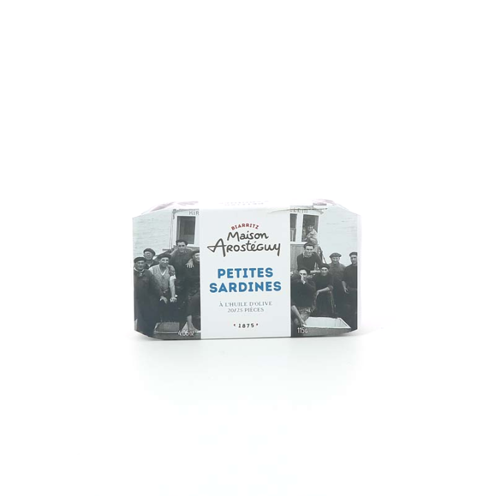 PETITES SARDINES A L'HUILE D'OLIVE 115 GR MAISON AROSTEGUY