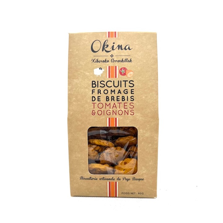 BISCUIT APERITIF BREBIS TOMATE OIGNON 80 GR OKINA
