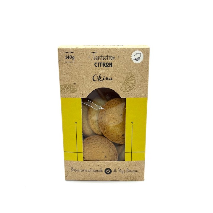 BISCUIT TENTATION CITRON 140 GR OKINA