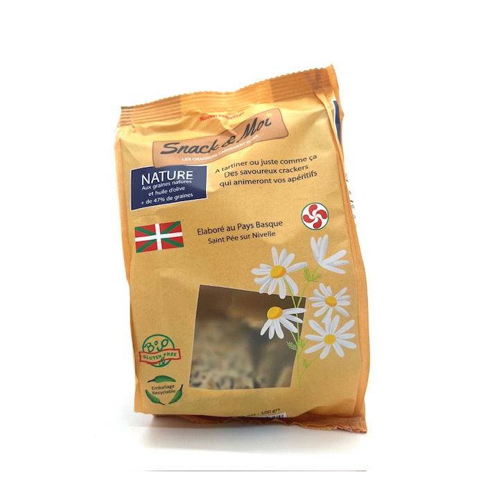 CRACKERS NATURE BIO 100 GR SNACK ET MOI