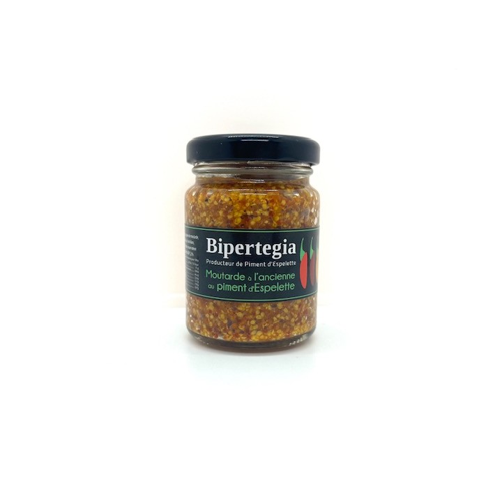 MOUTARDE A L'ANCIENNE BIPERTEGIA AU PIMENT D'ESPELETTE 90gr